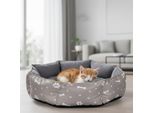 Mucola Letto Per Gatti Letto Per Cani Divano Rotondo Ø60Cm Cuscino Per Cani Cuscino Reversibile Letto Per Animali Domestici Divano Per Gatti Posto Letto Per Animali Domestici - Grigio