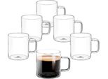 Wilmax 100 Ml Bicchieri In Vetro Borosilicato, Set Di 6 WL-888602/A6