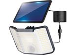 Lumiled Lampada Solare Per Esterni Faretto Led Con Rilevatore Di Movimento 3 Modalità Solare IP44 A Prova Di Spruzzi Luce Solare Di Sicurezza Da Parete 5 M Di Cavo