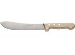 Coltello Di Gomma F.Dick (Lama: 25 Cm; Lama Curva; Manico In Legno; Acciaio Al Carbonio)