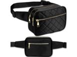 Borsa A Tracolla Impermeabile Nera Da Donna Con Tracolla