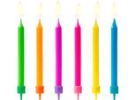 Partydeco Candele Di Compleanno Mix Colorato 6,5 Cm A6 38782