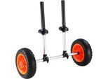 Carrello Per Kayak- Lega Di Alluminio Ruote In Gomma Da 20 Cm- 252X670X605 Mm- Carrello Per Canoa Caricabile Fino A 127 Kg- 110-455 Mm Regolabile Per Carrello Per Barca- Carrello Per Trasporto Canoa Kayak- Carrello Per Surf- Rimorchio Per Barca