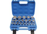 Satra | Set Di Bussole Multidentate, Set Di Chiavi A Bussola, Per 6 E 12 Flats, 38-48Mm, 21 Pz