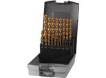 Set Di Punte Elicoidali Din 338 Tipo Uni Ø Nominale 1-10X0,5 Mm Hss-Co Tin Valigetta In Plastica Da 19 Pezzi