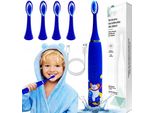 Spazzolino Sonico Per Bambini, Elettrico, 4 Testine, Impermeabile