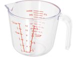 Tazza Graduata Judge Kitchen, Plastica, 300 Ml, Trasparente/Rosso