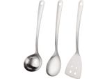 Judge Kitchen Set Di Utensili Da Cucina Da 3 Pezzi, Acciaio Inossidabile, Argento