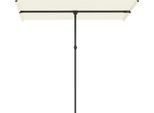 Ombrellone 180 Gradi Girevole Ombrellone Da Giardino Regolabile In Altezza Con Palo In Alluminio Ombrellone Da Mercato Ombrellone Da Balcone Ombrellone Per Balcone 150X205Cm Beige Aosom