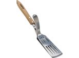 Pinza-Spatola Per Barbecue, Acciaio Inox/Legno, 40 Cm, Argento/Marrone