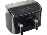 Friggitrice Ad Aria Calda Sommertal Hf Dual 900 Con Doppia Camera | Friggitrice E Disidratatore Xxl Da 9 Litri | 2850W | Display Digitale Touch