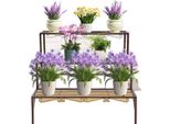 Piantana In Metallo, Design A 3 Livelli, Struttura Resistente, Bronzo