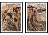 Poster Di Pittura In Cornice, 53 X 73 Cm, Dittico, Set Di 2, Motivo Astratto Boho, P2172