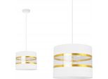 Lampada A Sospensione Moderna Lampadario A Soffitto Con Paralume In Tessuto - Elegante Illuminazione A Soffitto Per Soggiorno E Sala Da Pranzo