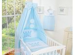 Baldacchino In Tessuto - Tenda A Velo - Protezione Dalla Luce - 100 % Cotone - Blu