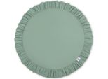 Play Dress Floor - Tappeto Gioco - Extra Confortevole, Lavabile, In Morbido Cotone, Verde Pastello, Ø100 Cm