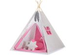 Tenda Tipi A Scacchiera Grigia - Tenda Da Gioco - Leggera, Lavabile, Ideale Per Uso Interno Ed Esterno