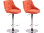 Set Di 2 Sgabelli Da Bar Moderni - Sgabelli Di Design - Eleganti Sgabelli Regolabili In Altezza | Colore: Arancione
