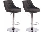 Set Di 2 Sgabelli Da Bar Moderni - Sgabelli Di Design - Eleganti Sgabelli Regolabili In Altezza | Colore: Grigio Scuro