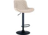 Sgabello Da Bar Con Schienale - Sgabello Alto - Girevole E Regolabile A 360° | Colore: Taupe | Materiale: Polvere