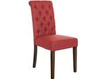 Sedia Da Pranzo In Velluto - Sedia Da Pranzo - Elevato Comfort Di Seduta, Poliestere Di Facile Manutenzione | Colore: Rosso | Materiale: Polvere