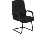 Sedia A Dondolo Ergonomica Moderna - Sedia Per Visitatori - Sicurezza Fino A 180 Kg | Colore: Nero/Nero