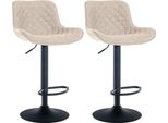 Set Di 2 Sgabelli Da Bar - Sgabelli Alti - Girevoli A 360°, Ottimo Comfort Ed Eleganza | Colore: Taupe | Materiale: Polvere