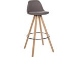 Sgabello Rotondo - Sgabello - Comfort Di Seduta Ottimale, Rivestimento In Tessuto, Resistente E Facile Da Pulire, Colore: Taupe | Colore Dell'abbigliamento: Natural
