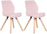 Set Di Sedie A Secchiello - Sedie Per Visitatori - Posizione Di Seduta Confortevole, Polipropilene E Pelle Finta | Colore: Rosa | Materiale: Morbido
