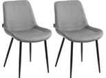 Set Di 2 Sedie Da Pranzo In Velluto - Sedie Da Cucina - Comfort E Stile
