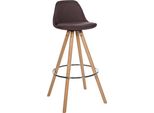 Sgabello Rotondo - Sgabello - Ottimo Comfort Di Seduta, Rivestimento In Tessuto, Resistente E Facile Da Pulire, Colore: Brown | Colore Dell'abbigliamento: Natural