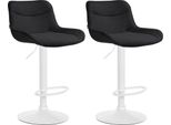 Set Di 2 Sgabelli Da Bar In Tessuto - Sgabello Da Bar - Regolabile In Altezza E Dal Comfort Ergonomico