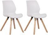 Set Di Sedie A Secchiello - Sedie Per Visitatori - Posizione Di Seduta Confortevole, Polipropilene E Pelle Finta | Colore: Bianco | Materiale: Plastica