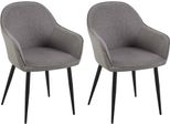 Set Di 2 Sedie Da Pranzo - Sedie Boise - Seduta Confortevole | Colore: Grigio Scuro
