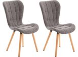 Set Di 2 Sedie Da Pranzo, Sedie Da Pranzo, Imbottitura Confortevole, Laccatura Moderna, Colore: Grigio Chiaro, Materiale: Polvere