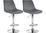 Set Di 2 Sgabelli Da Bar In Velluto - Sgabelli In Velluto - Massimo Comfort Di Seduta