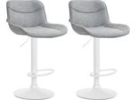 Set Di 2 Sgabelli Da Bar In Tessuto - Sgabello - Funzione Girevole A 360° Per Un Comfort Ottimale