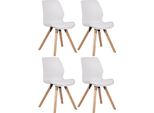 Set Di Quattro Sedie Da Pranzo - Sedie Per Visitatori - Seduta Confortevole | Colore: Bianco | Materiale: Plastica