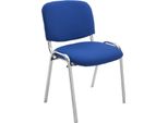 Sedia Per Visitatori Impilabile - Sedia Per Riunioni - Sedile Trapuntato Per Il Massimo Comfort | Colore: Blu