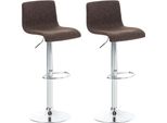 Set Di 2 Sgabelli Da Bar In Tessuto - Sgabello Da Bar - Design Ergonomico E Regolabile In Altezza