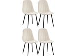 Set Di 4 Sedie Da Pranzo - Sedie Da Cucina - Elevato Comfort Di Seduta, Rivestimento In Velluto