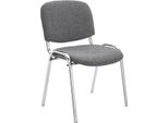 Sedia Per Visitatori Impilabile - Sedia Per Riunioni - Sedile Trapuntato Per Il Massimo Comfort | Colore: Grigio