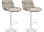 Set Di 2 Sgabelli Da Bar In Tessuto - Sgabelli Alti - Comfort Ergonomico E Girevole A 360°