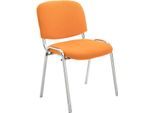 Sedia Per Visitatori Impilabile - Sedia Per Riunioni - Sedile Trapuntato Per Il Massimo Comfort | Colore: Arancione