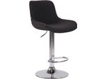 Elegante Sgabello Da Bar - Sgabello Alto - Altezza Regolabile, Tessuto Di Facile Manutenzione | Colore: Nero | Colore Base: Cromo