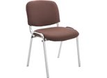 Sedia Per Visitatori Impilabile - Sedia Per Riunioni - Sedile Trapuntato Per Il Massimo Comfort | Colore: Marrone