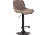 Elegante Sgabello Da Bar - Sgabello Alto - Altezza Regolabile, Tessuto Di Facile Manutenzione | Colore: Taupe | Colore Base: Nero