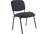 Sedia Impilabile Xl, Sedia Da Conferenza - Elevata Capacità - Imbottitura Resistente | Colore: Nero