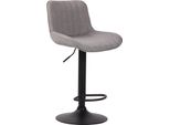 Elegante Sgabello Da Bar - Sgabello Alto - Altezza Regolabile, Tessuto Di Facile Manutenzione | Colore: Grigio | Colore Base: Nero