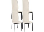 Set Di Quattro Sedie Per Sala Da Pranzo - Sedie Da Cucina - Sedia Comoda, Struttura In Metallo